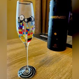 Hundertwasser champagne glass (#3775)